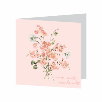 Cartão Blossom 09cmx09cm 10pçs Coral Claro