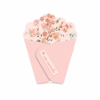 Cartão Abraço C/fio Blossom 9,4cmx12,1cm 06pçs Coral Claro