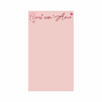 Folha P/ Bouquet Flores Com Amor C/ Hot Stamping 46cmx26cm 6pçs Rosé Claro