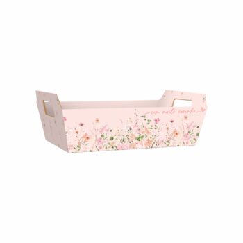 Bandeja Vintage Blossom 32cmx23cmx10cm 4pc Coral Claro