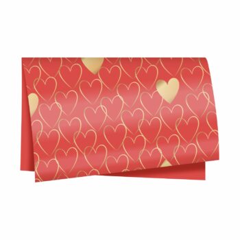 Poli Modern Love 49cmx69cm 50fls Vermelho/Ouro
