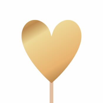 Pick MDF Modern Love C/Hot Stamping 62mmx65mm 1pç Ouro