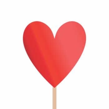 Pick MDF Modern Love C/Hot Stamping 62mmx65mm 1pç Vermelho