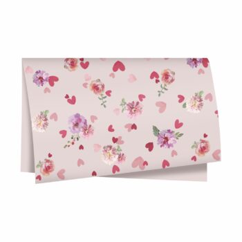 Poli Flores Com Amor 49cmx69cm 50fls Rosa Pó