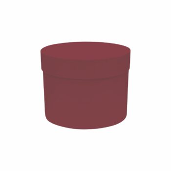 Caixa Rígida Redonda 15,5cmx12cm 1pç Merlot