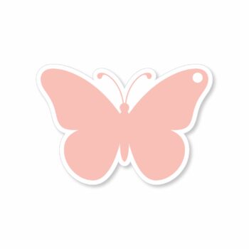 Tag Borboleta 5,2cmx3,6cm 10pçs Coral