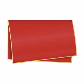 Poli 400  Coreano Lumiere 57cmx57cm 20fls Vermelho/Ouro
