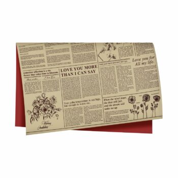 Poli 600 Coreano Dupla Face News 57cmx57cm 20fls Vermelho