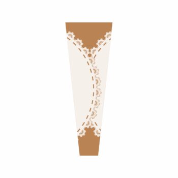 Manga Cone Poli 450 Renda 14cmx4,5cmx50cm 20pç Cáqui