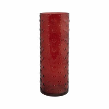 Vaso Vidro Passione 8cmx25cm Vermelho