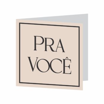 Cartão Pra Você 09cmx09cm 10pçs Beige/Preto