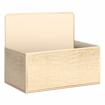 Caixa Display Entre Folhas 27,5cmx11,5cmx18,5cm 1pç Barbante/Ouro