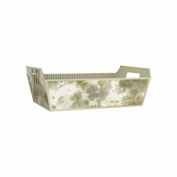 Bandeja Vintage Fiorella 26cmx18cmx8,5cm 4pc Verde Bruma/Ouro