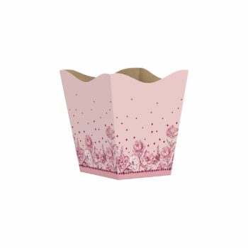 Cachepot Vintage Bella Flora Pequeno 10pc Rosa Pó