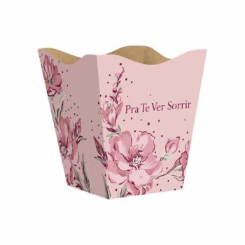 Cachepot Vintage Bella Flora Grande 10pc Rosa Pó