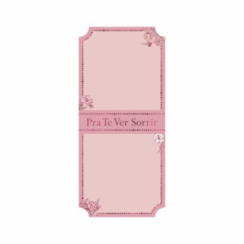 Cartão P/ Flores Bella Flora C/Hot Stamping 14,5cmx32cm 6pçs Rosa Pó/Rosé
