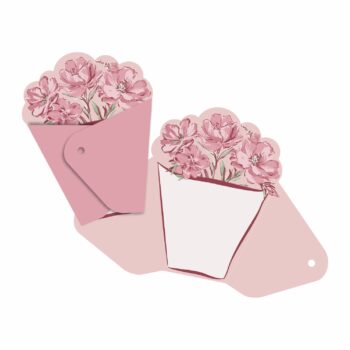 Cartão Abraço C/Fio Bella Flora 9,4cmx12,1cm 06pçs Rosé