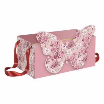 Caixa Kit Bella Flora C/Aplique 20cmx12cmx10cm 1pç Rosé