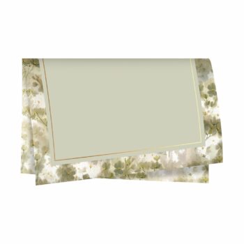 Poli 400 Fiorella Borda 68cmx68cm 25fls Verde Bruma/Ouro
