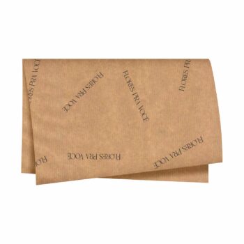 Papel Kraft Flores Pra Você 68cmx79cm 25fls Natural/Preto