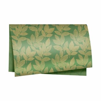 Poli Entre Folhas 49cmx69cm 50fls Verde Ficus/Ouro