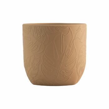 Vaso Cerâmica Botanic 14cmx12cm 1pç Cáqui