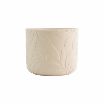 Vaso Cerâmica Oliva 12cmx10cm 1pç Off White
