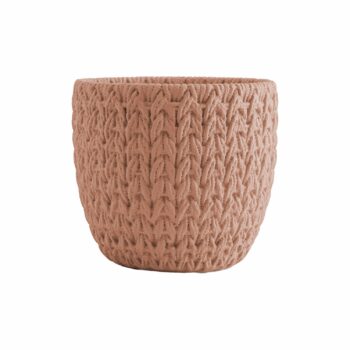 Vaso Cimento Tricot 14cmx13cm 1pç Rosa