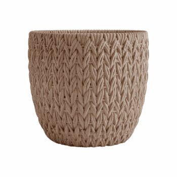 Vaso Cimento Tricot 17cmx16cm 1pç Capuccino