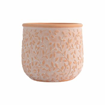 Vaso Cimento Campestre 13,8cmx13,8cmx12,8cm 1pç Terra Cota