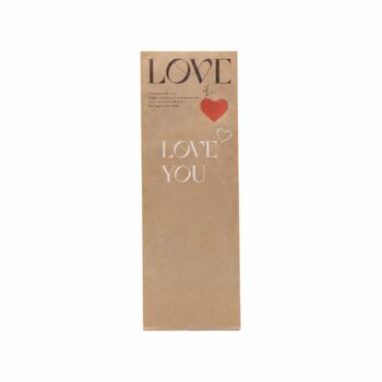 Manga Cone Papel Love 14cmx40cm 20pç Natural/Vermelho