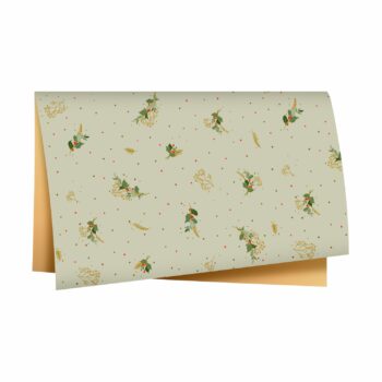 Poli Dupla Face Jardim De Natal 68cmx65cm 25fls Verde Bruma/Ouro