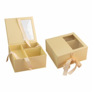 Caixa Rígida Com Visor 20cmx22cmx10cm 1pç Off White